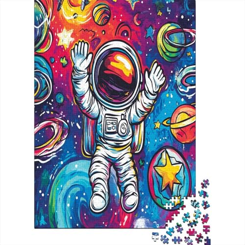 Astronaut Puzzle 1000 Teile Erwachsene Heim Dekoration Holzpuzzle Erwachsene Für Erwachsene Und Kinder Ab 12 Jahren 1000pcs (75x50cm) von GAOYUCHUN