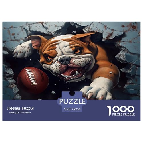 BULLHund Puzzlespiel 1000 Teile Puzzle Für Erwachsene Und Kinder Ab 14 Jahren, Erwachsenen Puzzlespiel Puzzel 1000pcs (75x50cm) von GAOYUCHUN