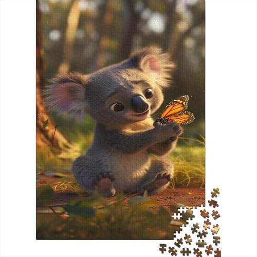 Baby Koala Puzzle mit 1000 Teilen für Erwachsene, Heimdekoration, einfache klassische Puzzles für Erwachsene und Kinder, 1000 Stück (75 x 50 cm) von GAOYUCHUN