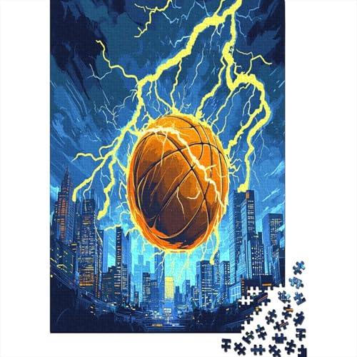 Basketball Puzzle 1000 Teile Erwachsene Heim Dekoration Holzpuzzle Erwachsene Für Erwachsene Und Kinder Ab 12 Jahren 1000pcs (75x50cm) von GAOYUCHUN