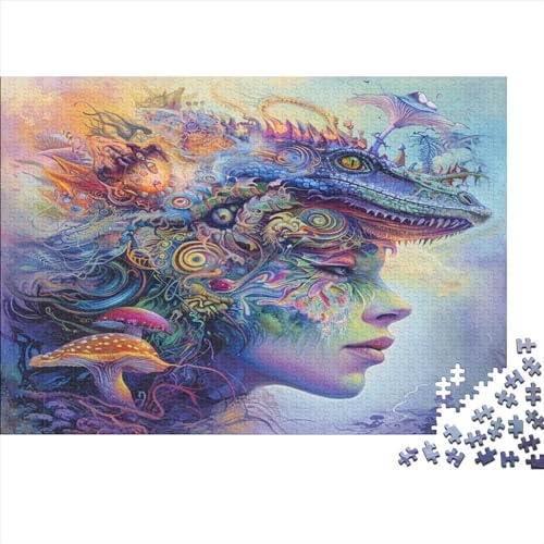 Beautiful Dragon Like Woman with 1000 Teile Puzzlespie Geschenkideen Holzpuzzle Erwachsene Abbauen Familien Für Erwachsene Und Kinder Ab 12 Jahren 1000pcs (75x50cm) von GAOYUCHUN