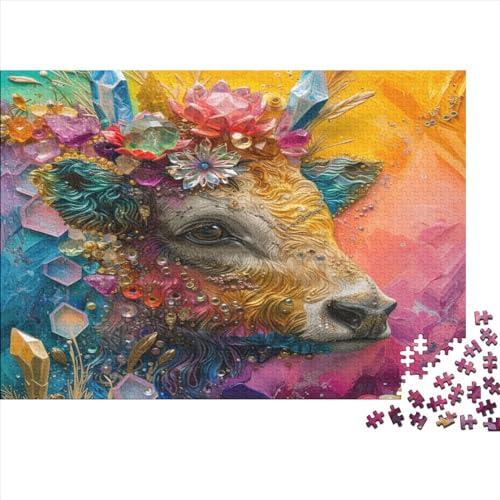 Bold and Colourful Goats 1000 Teile Puzzlespie Lernspiel Spielzeug Geschenk Holzpuzzles Heim Dekoration Erwachsene Und Kinder Ab 14 Jahren 1000pcs (75x50cm) von GAOYUCHUN