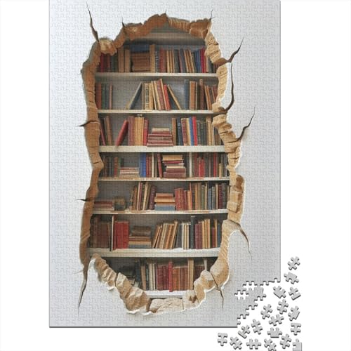 Bookshelf 1000 Stück Puzzles Für Erwachsene Teenager Brain Challenge Spielen Character Puzzles Spiel Puzzle Für Erwachsene Und Kinder Ab 14 Jahren 1000pcs (75x50cm) von GAOYUCHUN