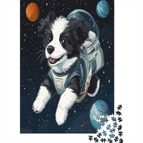 Border Collie 1000 Stück Puzzles Stressabbau-Spielzeug Puzzle 1000 Teile Holzpuzzle Erwachsene Heim Dekoration Erwachsene Und Kinder Ab 14 Jahren 1000pcs (75x50cm) von GAOYUCHUN