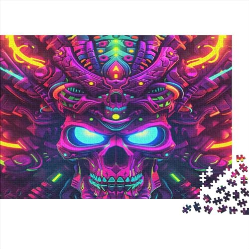 Brightly Coloured Skulls 1000-teiliges Puzzle Lernspiel Spielzeug Geschenk Holzpuzzles Heim Dekoration Erwachsene Und Kinder Ab 14 Jahren 1000pcs (75x50cm) von GAOYUCHUN