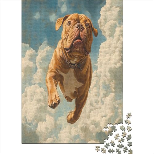 Bulldog 1000-teiliges Puzzle Lernspiel Spielzeug Geschenk Puzzle 1000 Teile Puzzles Heim Dekoration Für Erwachsene Und Kinder Ab 12 Jahren 1000pcs (75x50cm) von GAOYUCHUN