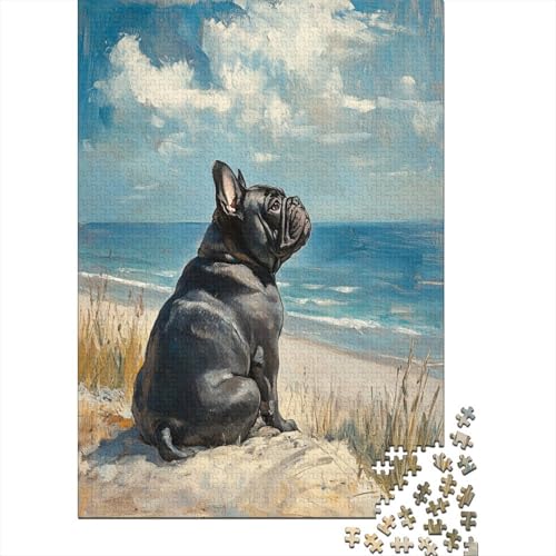 Bulldog Puzzle 1000 Teile Erwachsene Abbauen Familien Holzpuzzle Erwachsene Stressabbau-Spielzeug Für Erwachsene Und Kinder Ab 12 Jahren 1000pcs (75x50cm) von GAOYUCHUN
