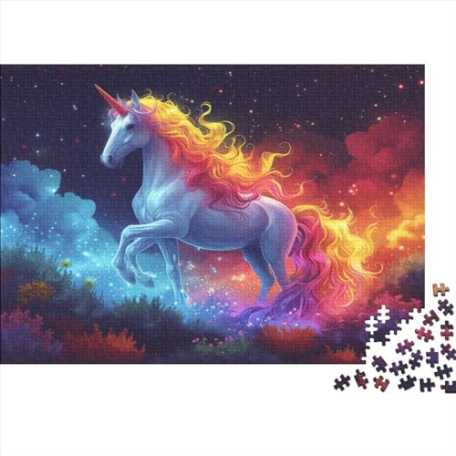Cartoon Unicorn 1000 Stuck Puzzles Lernspiel Spielzeug Geschenk Holzpuzzle Erwachsene Herausforderung Erwachsene Und Kinder Ab 14 Jahren 1000pcs (75x50cm) von GAOYUCHUN