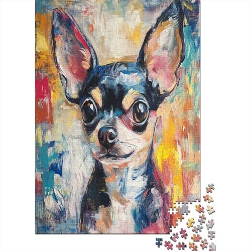 Chihuahua Puzzle 1000 Teile Erwachsene Herausforderung Holzpuzzle Erwachsene Für Erwachsene Und Kinder Ab 12 Jahren 1000pcs (75x50cm) von GAOYUCHUN