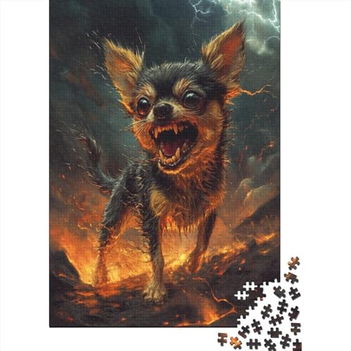 Chihuahua Puzzle 1000 Teile UnregelmaBige Einzigartige Holzpuzzle Erwachsene Herausforderung Erwachsene Und Kinder Ab 14 Jahren 1000pcs (75x50cm) von GAOYUCHUN