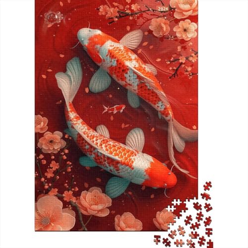 Chinese Koi Fish 1000 Teile Puzzle Für Erwachsene EIN Herausforderndes Rätsel Puzzle Für Erwachsene Und Kinder Ab 14 Jahren 1000pcs (75x50cm) von GAOYUCHUN