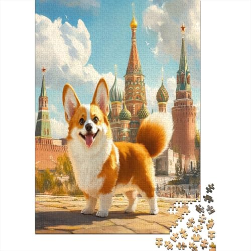 Corgi 1000 Teile Puzzles Geschenkideen Holzpuzzle Erwachsene Abbauen Familien Für Erwachsene Und Kinder Ab 12 Jahren 1000pcs (75x50cm) von GAOYUCHUN