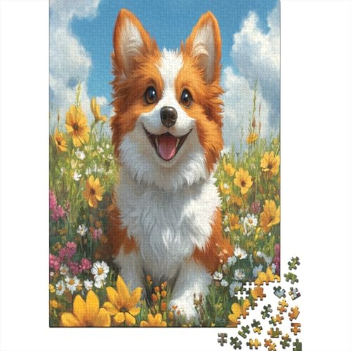 Corgi Puzzle 1000 Teile Erwachsene Abbauen Familien Holzpuzzle Erwachsene Stressabbau-Spielzeug Für Erwachsene Und Kinder Ab 12 Jahren 1000pcs (75x50cm) von GAOYUCHUN