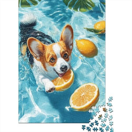 Corgi Puzzle 1000 Teile Erwachsene Lernspiel Spielzeug Geschenk Holzpuzzles Herausforderung Für Erwachsene Und Kinder Ab 12 Jahren 1000pcs (75x50cm) von GAOYUCHUN
