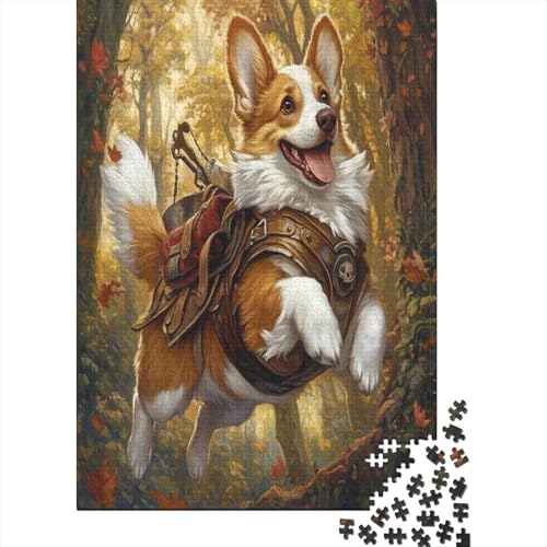 Corgi Puzzle 1000 Teile Erwachsene Lernspiel Spielzeug Geschenk Holzpuzzles Herausforderung Für Erwachsene Und Kinder Ab 12 Jahren 1000pcs (75x50cm) von GAOYUCHUN
