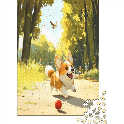 Corgi Puzzle 1000 Teile Erwachsene Lernspiel Spielzeug Geschenk Holzpuzzles Herausforderung Für Erwachsene Und Kinder Ab 12 Jahren 1000pcs (75x50cm) von GAOYUCHUN