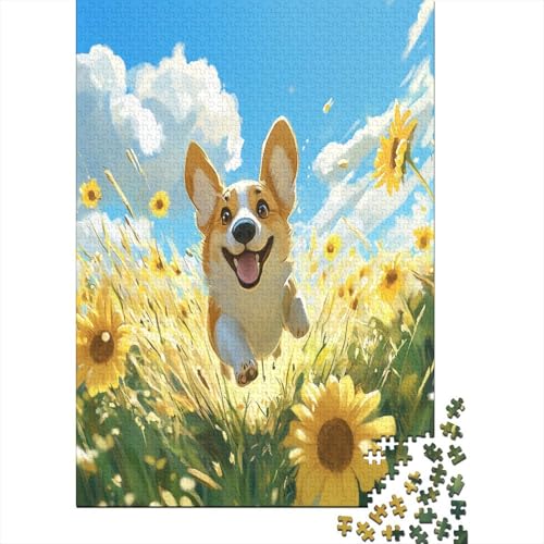 Corgi Puzzle 1000 Teile UnregelmaBige Einzigartige Holzpuzzle Erwachsene Herausforderung Erwachsene Und Kinder Ab 14 Jahren 1000pcs (75x50cm) von GAOYUCHUN
