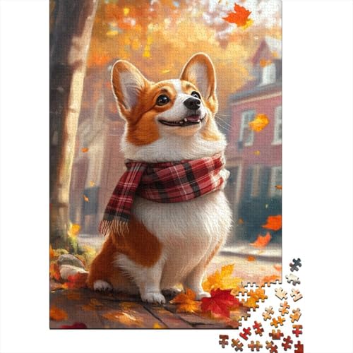 Corgi Puzzle 1000 Teile UnregelmaBige Einzigartige Holzpuzzle Erwachsene Herausforderung Für Erwachsene Und Kinder Ab 12 Jahren 1000pcs (75x50cm) von GAOYUCHUN