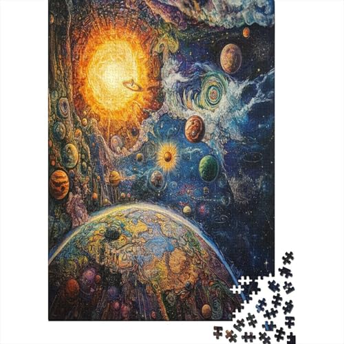 Cosmic Galaxy Puzzle 1000 Teile UnregelmaBige Einzigartige Holzpuzzle Erwachsene Herausforderung Erwachsene Und Kinder Ab 14 Jahren 1000pcs (75x50cm) von GAOYUCHUN