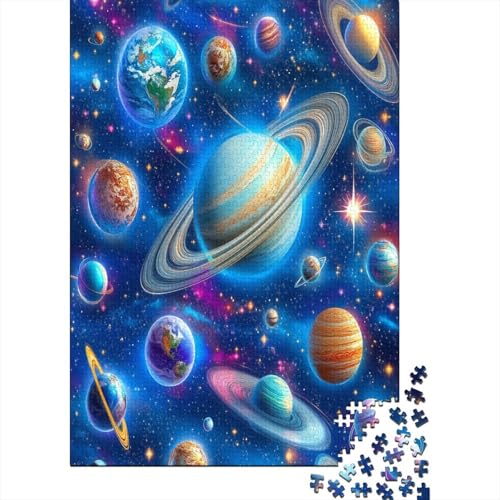 Cosmic Planets Puzzle 1000 Teile Erwachsene Herausforderung Holzpuzzle Erwachsene Für Erwachsene Und Kinder Ab 12 Jahren 1000pcs (75x50cm) von GAOYUCHUN