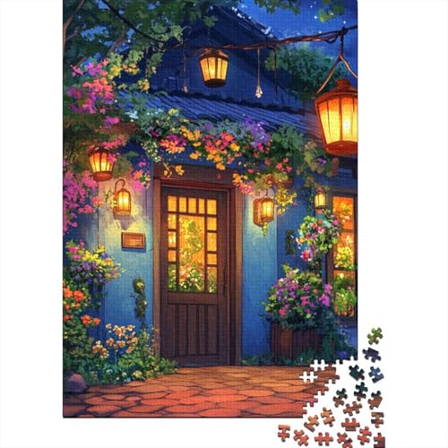 Cozy Cartoon House Puzzle 1000 Teile Geschenkideen Holzpuzzle Erwachsene UnregelmaBige Einzigartige Für Erwachsene Und Kinder Ab 12 Jahren 1000pcs (75x50cm) von GAOYUCHUN