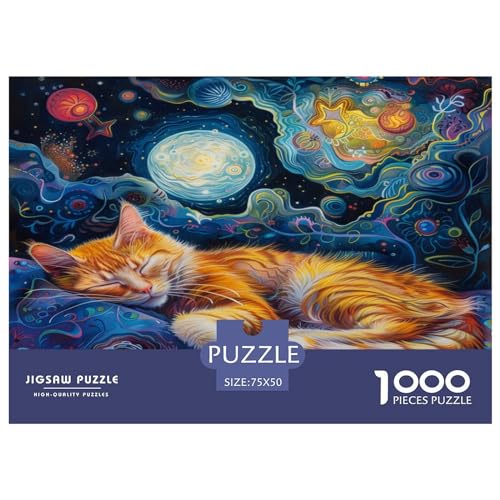 Cute Kat Puzzle 1000 Teile Erwachsener Kniffel Spaß Für Die Ganze Familie - Abwechslungsreiche 1000 Puzzleteilige Motive Puzzle Erwachsene, Puzzel 1000pcs (75x50cm) von GAOYUCHUN
