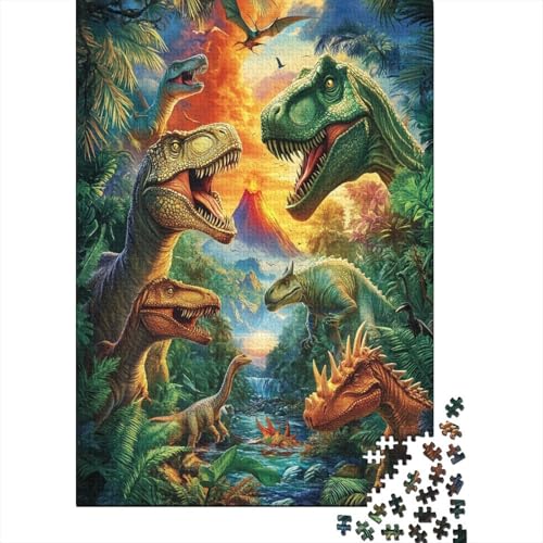 Dinosaur Puzzle 1000 Teile Erwachsene Stressabbau-Spielzeug Holzpuzzle Erwachsene Herausforderung Erwachsene Und Kinder Ab 14 Jahren 1000pcs (75x50cm) von GAOYUCHUN