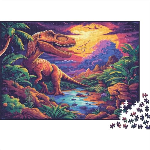 Dinosaurs Roaming 1000 Teile Puzzlespie Lernspiel Spielzeug Geschenk Holzpuzzles Herausforderung Für Erwachsene Und Kinder Ab 12 Jahren 1000pcs (75x50cm) von GAOYUCHUN