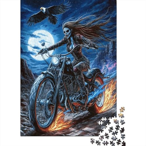 Dirt Bike Puzzle 1000 Teile Erwachsene UnregelmaBige Einzigartige Holzpuzzles Stressabbau-Spielzeug Für Erwachsene Und Kinder Ab 12 Jahren 1000pcs (75x50cm) von GAOYUCHUN