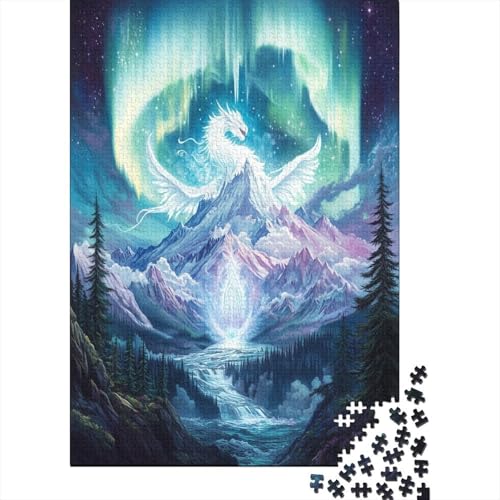 Dragon 1000 Teile Puzzles Lernspiel Spielzeug Geschenk Puzzle 1000 Teile Holzpuzzle Erwachsene Herausforderung Für Erwachsene Teenager 1000pcs (75x50cm) von GAOYUCHUN