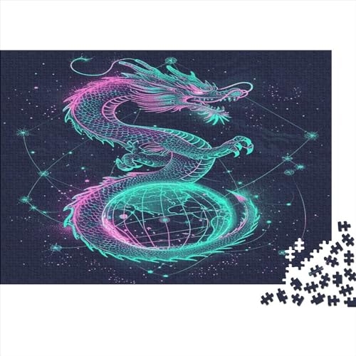 Dragon 1000-teiliges Puzzle Abbauen Familien Holzpuzzle Erwachsene Für Erwachsene Und Kinder Ab 12 Jahren 1000pcs (75x50cm) von GAOYUCHUN