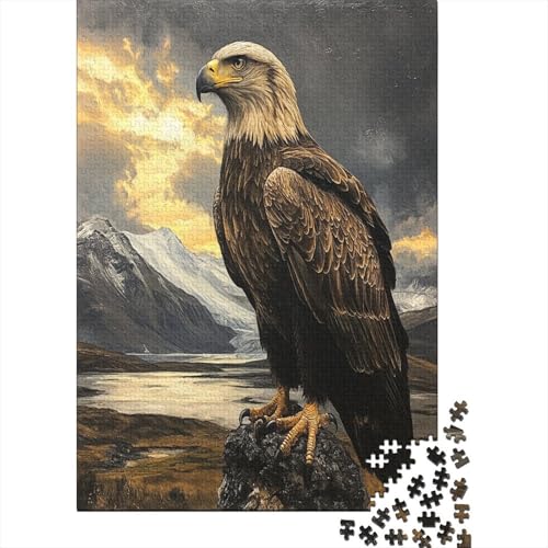 Eagle Puzzle 1000 Teile Erwachsene Stressabbau-Spielzeug Holzpuzzle Erwachsene Herausforderung Erwachsene Und Kinder Ab 14 Jahren 1000pcs (75x50cm) von GAOYUCHUN