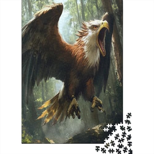 Eagle Puzzle 1000 Teile UnregelmaBige Einzigartige Holzpuzzle Erwachsene Herausforderung Für Erwachsene Und Kinder Ab 12 Jahren 1000pcs (75x50cm) von GAOYUCHUN