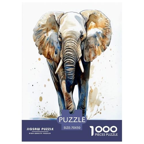 Elefanten Puzzle 1000 Teile Schwer Puzzle Spielzeug Lernspiel Impossible Herausforderungsspielzeug Für Erwachsene Und Kinder Ab 14 Jahren 70x50cm/1000pcs Elefanten Puzzle 1000 Teile Schwer Puzzle Spielzeug Lernspiel Impossible Herausforderungsspielzeug Für Erwachsene Und Kinder Ab 14 Jahren 70x50cm/1000pcs von GAOYUCHUN