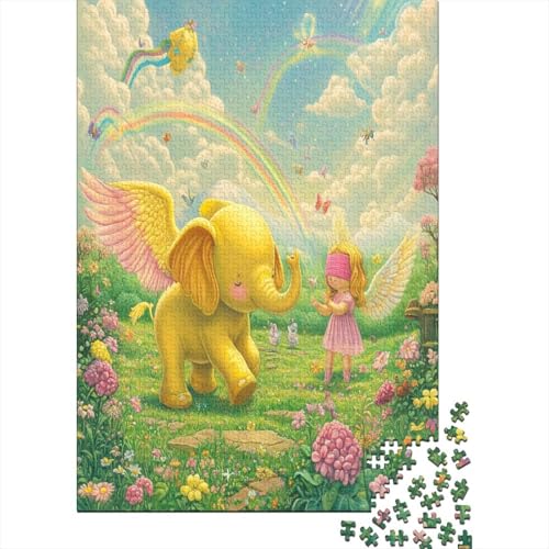 Elephant 1000 Teile Puzzles Geschenkideen Holzpuzzle Erwachsene Abbauen Familien Für Erwachsene Und Kinder Ab 12 Jahren 1000pcs (75x50cm) von GAOYUCHUN