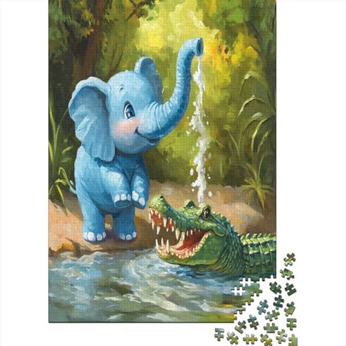 Elephant Puzzle 1000 Teile Erwachsene Herausforderung Holzpuzzle Erwachsene Für Erwachsene Und Kinder Ab 12 Jahren 1000pcs (75x50cm) von GAOYUCHUN