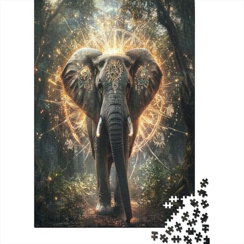Elephant Puzzle 1000 Teile Erwachsene Stressabbau-Spielzeug Holzpuzzle Erwachsene Herausforderung Erwachsene Und Kinder Ab 14 Jahren 1000pcs (75x50cm) von GAOYUCHUN