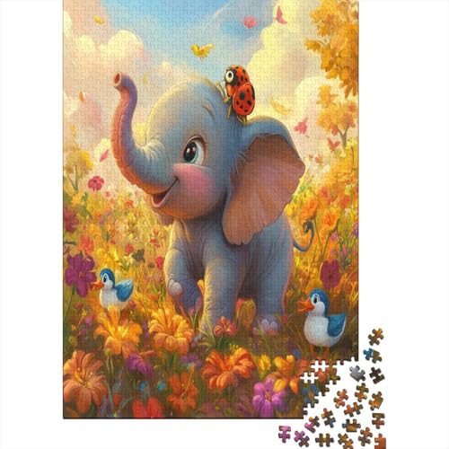 Elephant Puzzle 1000 Teile Geschenkideen Holzpuzzle Erwachsene UnregelmaBige Einzigartige Für Erwachsene Und Kinder Ab 12 Jahren 1000pcs (75x50cm) von GAOYUCHUN