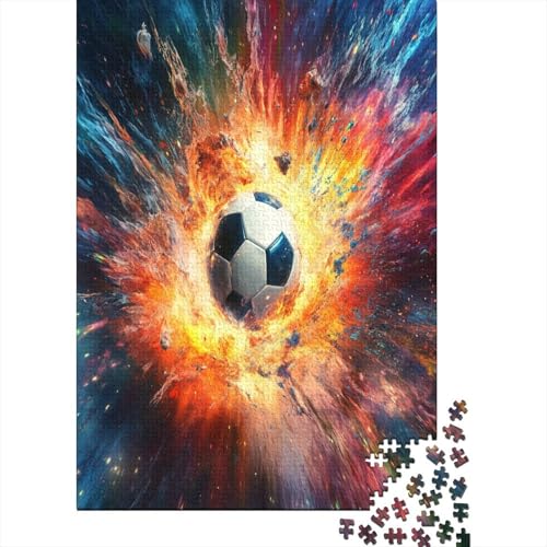 Football Puzzle 1000 Teile Erwachsene Lernspiel Spielzeug Geschenk Holzpuzzles Herausforderung Für Erwachsene Und Kinder Ab 12 Jahren 1000pcs (75x50cm) von GAOYUCHUN
