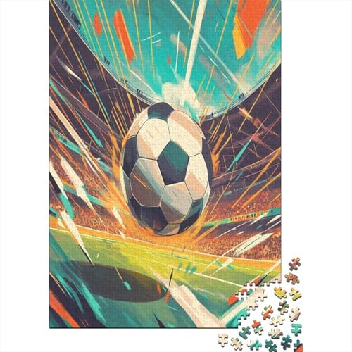 Football Puzzle 1000 Teile Geschenkideen Holzpuzzle Erwachsene UnregelmaBige Einzigartige Für Erwachsene Und Kinder Ab 12 Jahren 1000pcs (75x50cm) von GAOYUCHUN