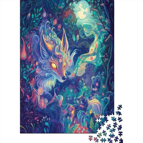 Fox Puzzle 1000 Teile Erwachsene Heim Dekoration Holzpuzzle Erwachsene Für Erwachsene Und Kinder Ab 12 Jahren 1000pcs (75x50cm) von GAOYUCHUN