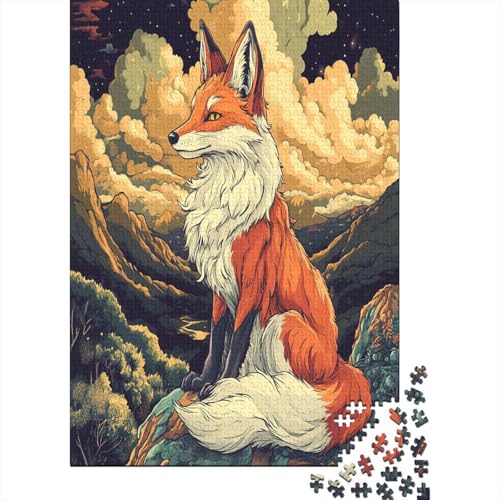 Fox Puzzle 1000 Teile Herausforderung Holzpuzzle Erwachsene Heim Dekoration Für Erwachsene Und Kinder Ab 12 Jahren 1000pcs (75x50cm) von GAOYUCHUN