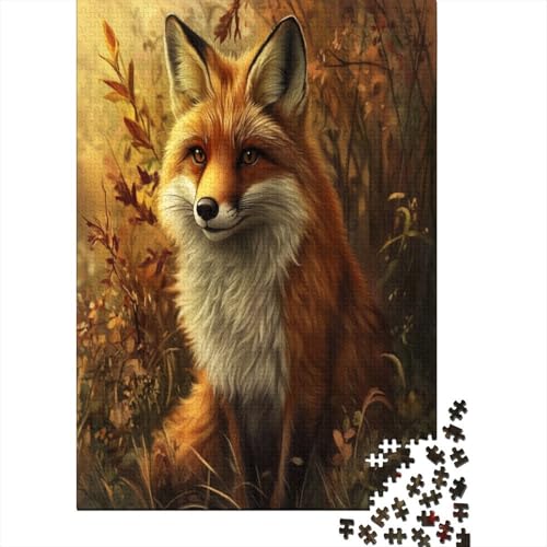 Fox Puzzle 1000 Teile Stressabbau-Spielzeug Holzpuzzle Erwachsene Herausforderung Für Erwachsene Und Kinder Ab 12 Jahren 1000pcs (75x50cm) von GAOYUCHUN
