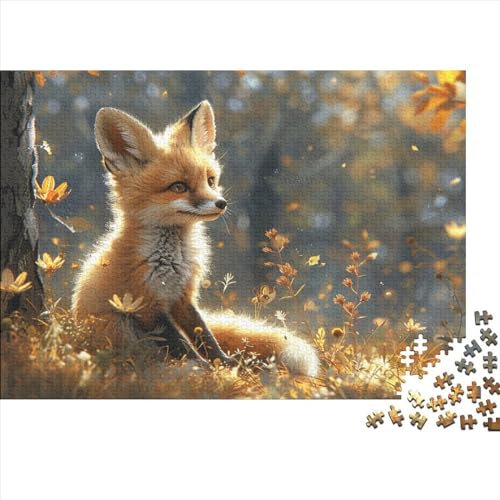 Fox Sitting Under A Tree 1000 Teile Puzzlespie Lernspiel Spielzeug Geschenk Holzpuzzle Erwachsene Schwieriges Für Erwachsene Und Kinder Ab 12 Jahren 1000pcs (75x50cm) von GAOYUCHUN