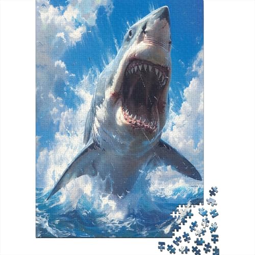 GIant Shark 1000 Stück Puzzles Für Erwachsene Teenager Brain Challenge Spielen Character Puzzles Spiel Für Erwachsene Und Kinder Ab 12 Jahren 1000pcs (75x50cm) von GAOYUCHUN