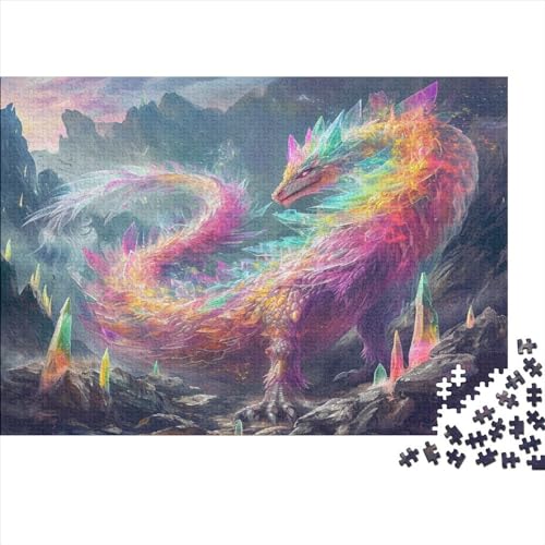 Giant Furry Dragon 1000-teiliges Puzzle Heim Dekoration Holzpuzzle Erwachsene Stressabbau-Spielzeug Für Erwachsene Und Kinder Ab 12 Jahren 1000pcs (75x50cm) von GAOYUCHUN