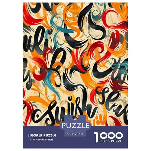 Graffiti Puzzles 1000 Teile Schwer Puzzle Spielzeug Pädagogisches Spiel Impossible Herausforderung Spielzeug Für Erwachsene Und Kinder in Bewährter 70x50cm/1000pcs von GAOYUCHUN