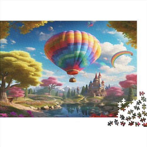 Heißluftballon 1000 Stück Puzzles Für Erwachsene Teenager Stress Abbauen Familien-Puzzlespiel 1000-teiliges Puzzle Kinder Lernspiel Spielzeug Geschenk Puzzel 1000pcs (75x50cm) von GAOYUCHUN