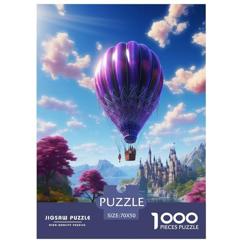 Heißluftballon Puzzle 1000-teilige Schwer Puzzle Spielzeug Pädagogisches Spiel Impossible Herausforderung Spielzeug Für Erwachsene Und Kinder Ab 12 Jahren 70x50cm/1000pcs von GAOYUCHUN