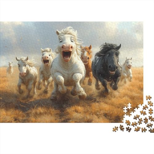 Horses Running 1000 Stück Puzzles Für Erwachsene Teenager Anspruchsvolles Puzzlespiel Für Erwachsene Und Kinder Ab 12 Jahren 1000pcs (75x50cm) von GAOYUCHUN